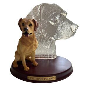 Vintage Faithful Friend Labs Loved & Loving Bradford Exchange Dog Figurine